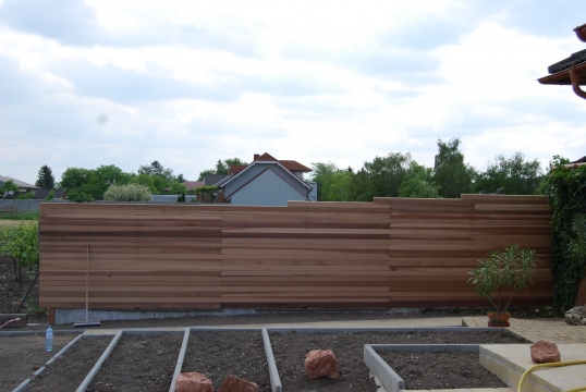 Sichtschutzwand aus Holz - Western Red Cedar